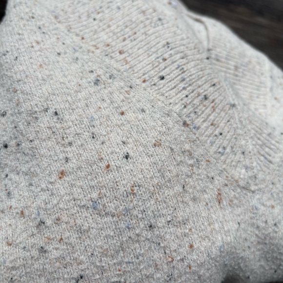 Sweater Set - joggers & v-neck sweater - speckled cream color - cotton blend - Picture 11 of 11